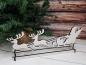 Preview: Weihnachtsmann mit zwei Rentieren aus Holz