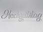 Preview: Schriftzug Hochzeitstag aus Holz in weiß