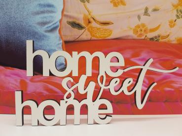 Schriftzug home sweet home aus Holz