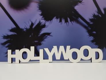 Schriftzug Hollywood aus Holz