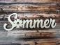 Preview: Schriftzug Sommer aus Holz in weiß