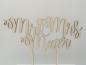 Preview: Caketopper Cake Topper Tortenaufsatz Hochzeit "Mr&Mrs + Wunschname" aus Holz