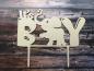 Preview: Cake Topper Caketopper Tortenaufsatz "Its a boy mit Elefant" aus Holz zur Geburt