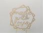 Preview: Cake Topper Caketopper Tortenstecker Tortenaufsatz "made with love" aus Holz