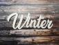 Preview: Schriftzug Winter aus Holz in weiß optional auch mit Aufsteller