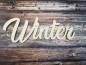 Preview: Schriftzug Winter aus Holz optional auch mit Aufsteller