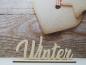 Preview: Schriftzug Winter aus Holz optional auch mit Aufsteller