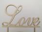 Preview: Cake Topper Caketopper Tortenstecker Tortenaufsatz "Love" zur Hochzeit aus Holz