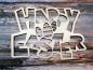 Preview: Schriftzug Happy Easter mit Ostereier aus Holz Natur zu Ostern