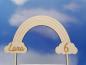 Preview: Personalisierter Caketopper Regenbogen Wunschnamen Cake Topper Tortenaufsatz Tortenstecker - mit Zahl aus Holz