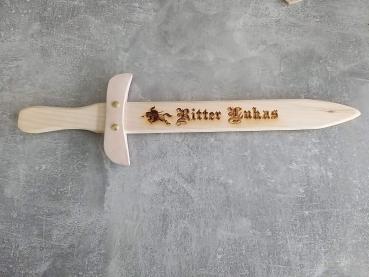 Holz-Schwert mit Namensgravur - 40cm Länge