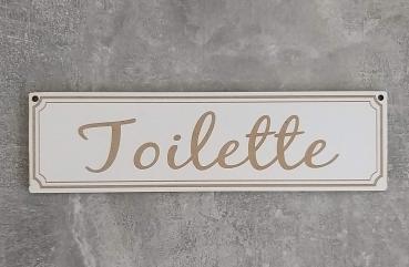Holzschild - "Toilette"