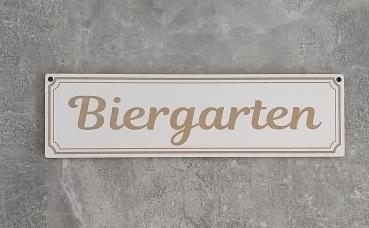 Holzschild - "Biergarten"