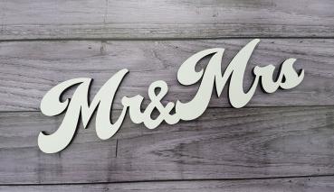 Schriftzug Mr & Mrs aus Holz