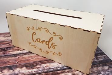 Box für Geschenkumschläge mit Gravur - Cards