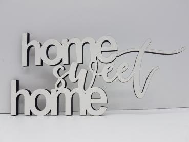Schriftzug home sweet home aus Holz