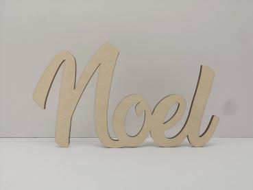 Schriftzug Noel zu Weihnachten aus Holz optional auch mit Aufsteller