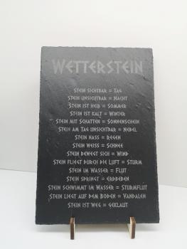 Schieferschild Wetterstein - Schiefer Schild Wetter Stein Wetterstation