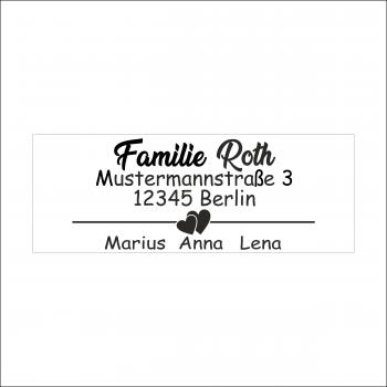 Familienstempel - Adressstempel - EOS Line - Express