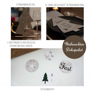 Weihnachten Tischdekoration - Dekopaket // Tischkonfetti // Tischaufsteller Weihnachtsbaum // Tannenbaum