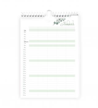Personalisierter Familienplaner Eukalyptus // Kalender 2023 // Familienkalender // Wandkalender
