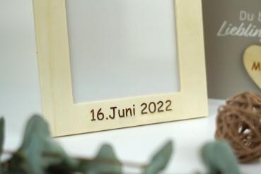 Personalisiertes Geschenk Valentinstag // Valentinsgeschenk // personalisierter Bilderrahmen mit Karte
