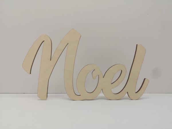 Schriftzug Noel zu Weihnachten aus Holz optional auch mit Aufsteller