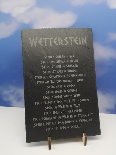 Schieferschild Wetterstein - Schiefer Schild Wetter Stein Wetterstation