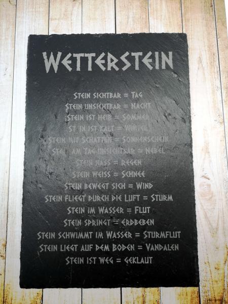 Schieferschild Wetterstein - Schiefer Schild Wetter Stein Wetterstation