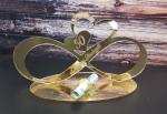 personalisiertes Geldgeschenk Goldene Hochzeit mit Wunschnamen und Datum - Spiegelacryl gold
